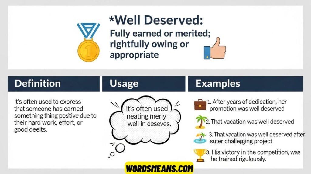 Well Deserved Meaning