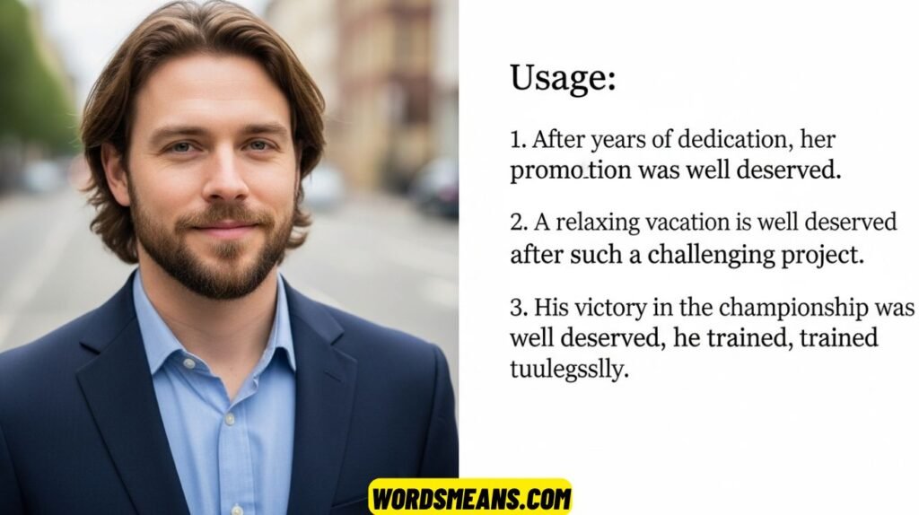 Well Deserved Meaning