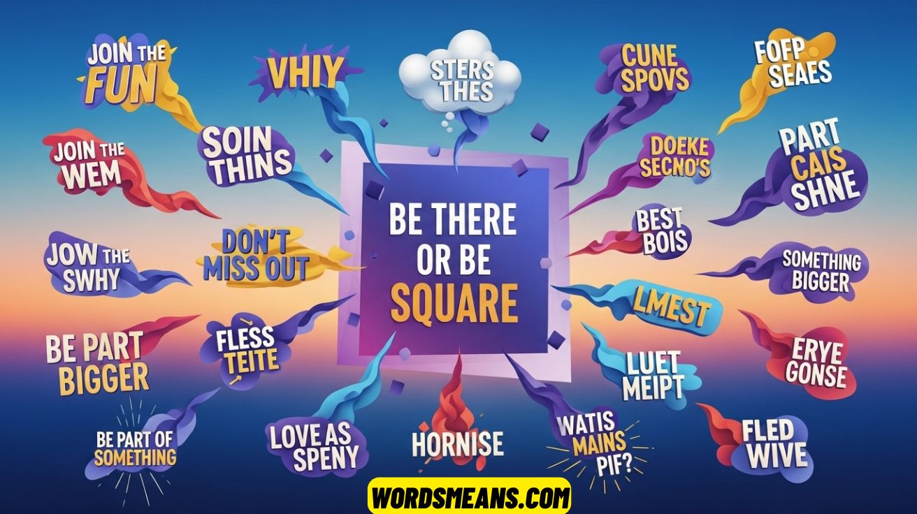 40 Be There or Be Square Alternatives – Dynamic Phrases Similar