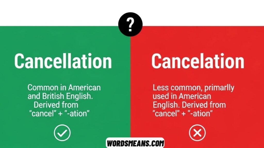 Cancellation vs Cancelation