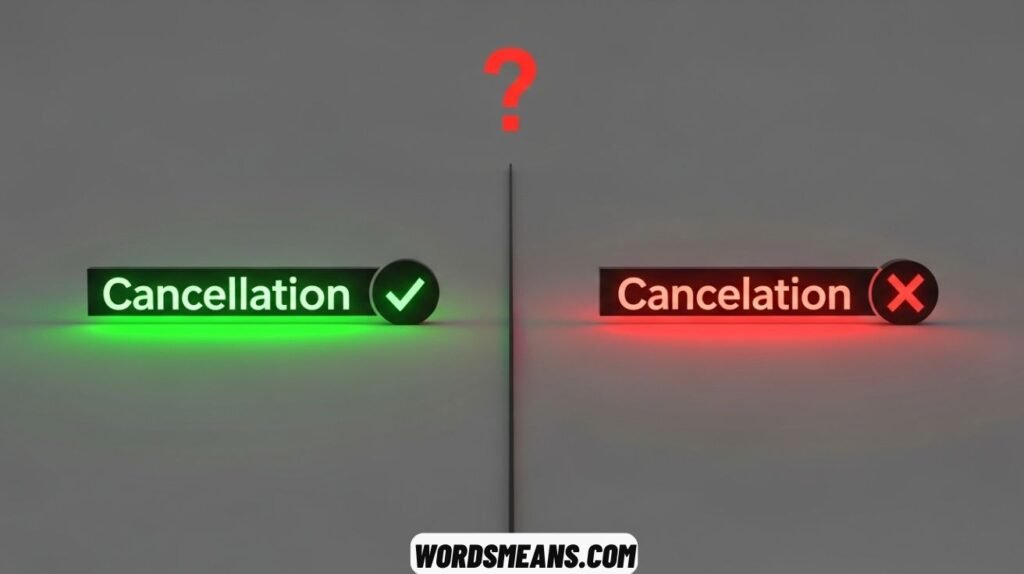 Cancellation vs Cancelation