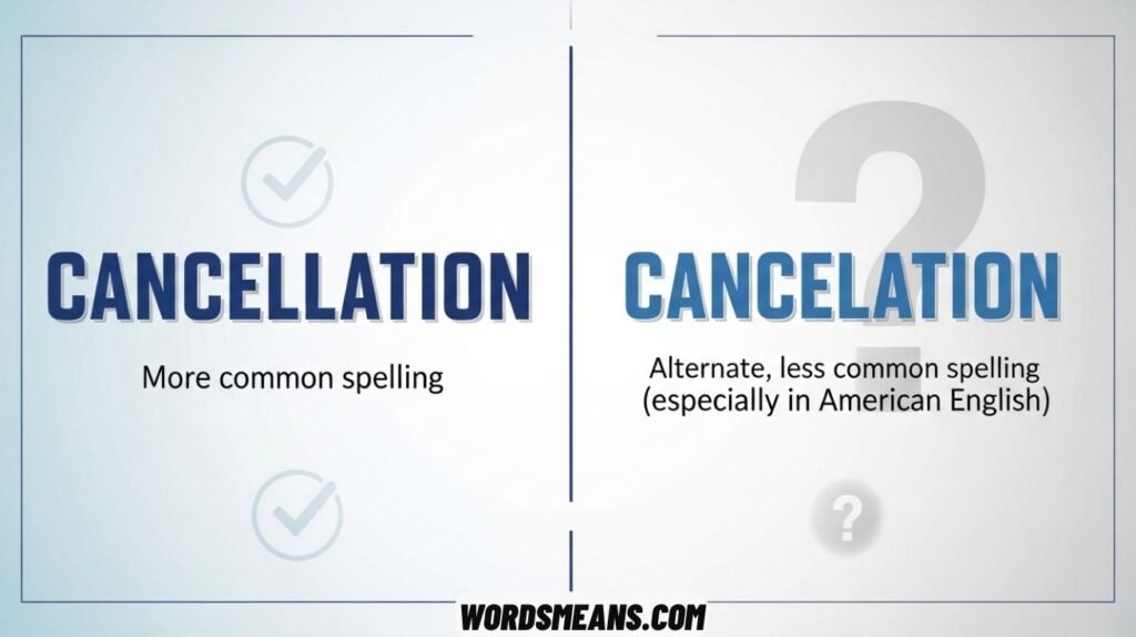 Cancellation vs Cancelation