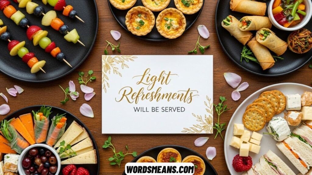 How to Say Light Food Will Be Served