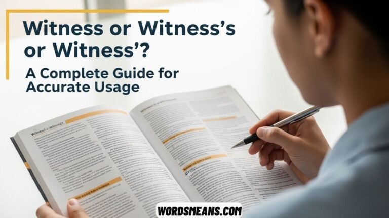 Is it Witness’ or Witness’s or Witness