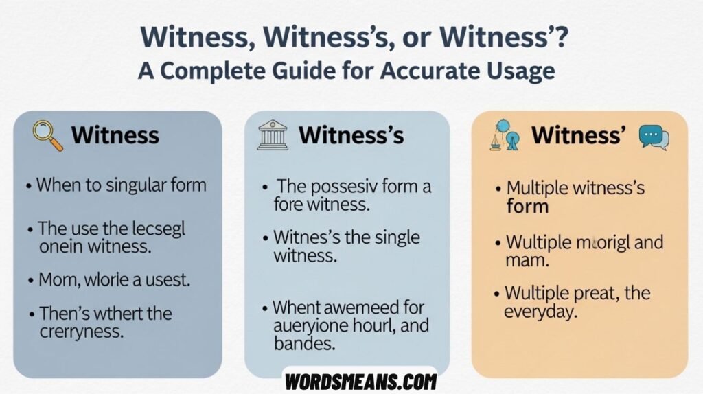 Is it Witness’ or Witness’s or Witness