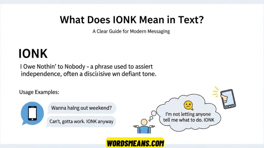 What Does IONK Mean in Text