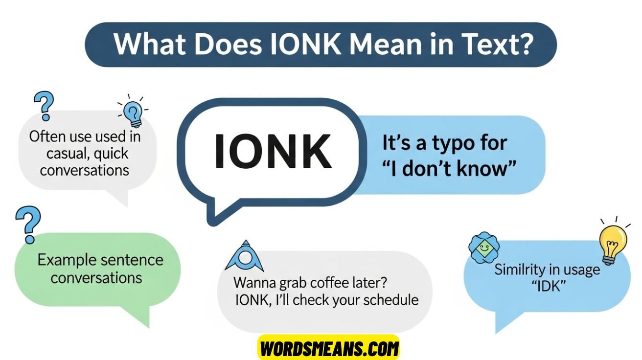 What Does IONK Mean in Text