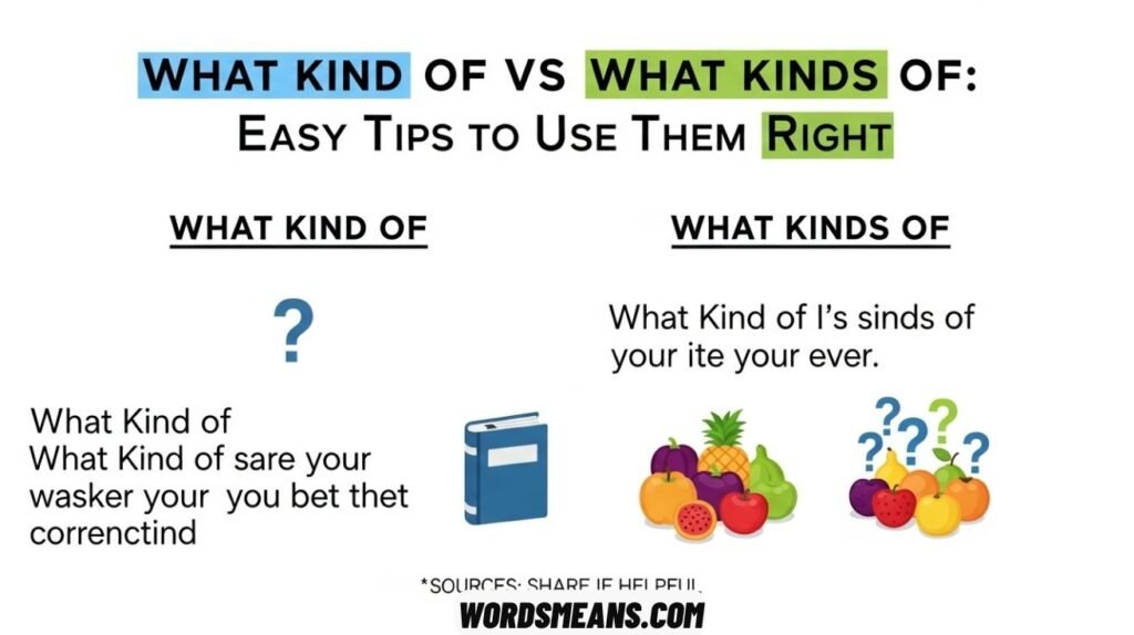 What Kind of Vs What Kinds of