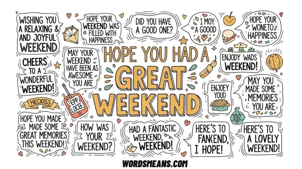 Best Ways to Say Hope You Had a Great WeekendBest Ways to Say Hope You Had a Great Weekend