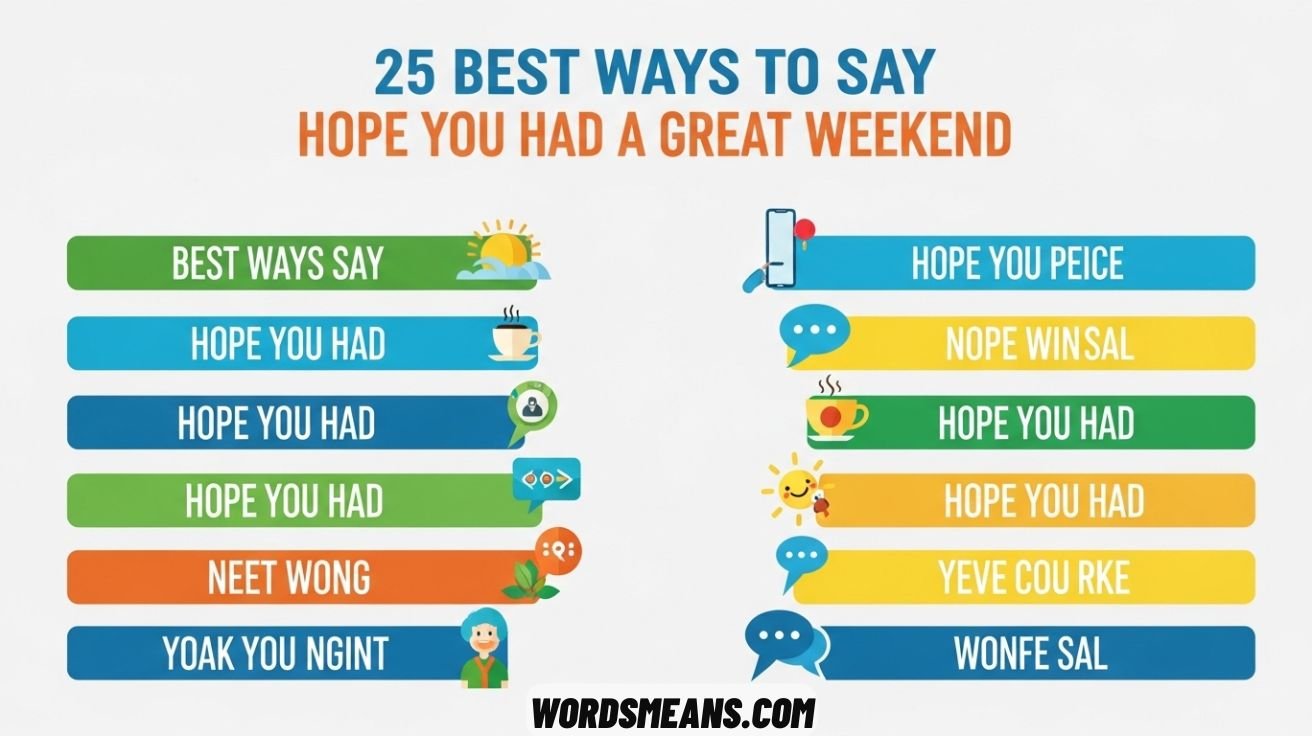 Best Ways to Say Hope You Had a Great Weekend