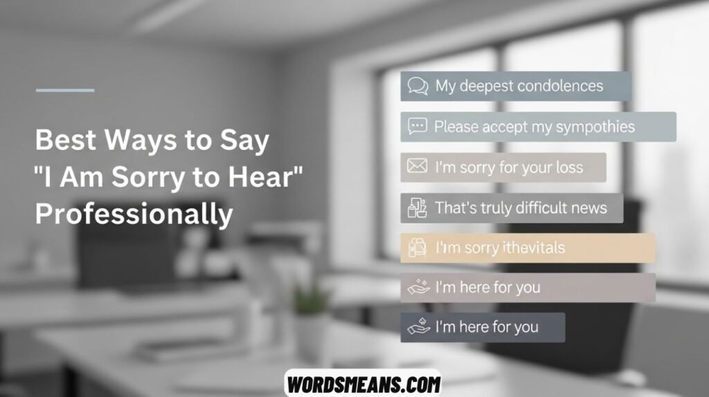 Best Ways to Say “I Am Sorry to Hear That