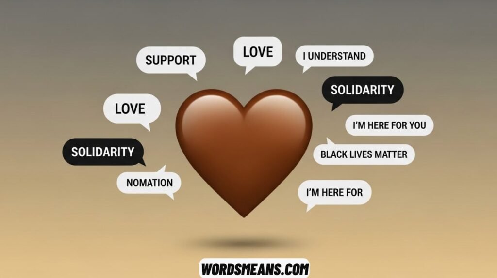 Brown Heart Emoji Meaning and Best Responses