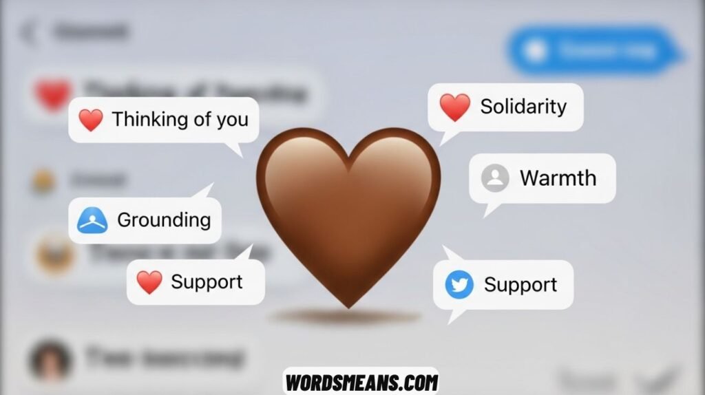 Brown Heart Emoji Meaning and Best Responses