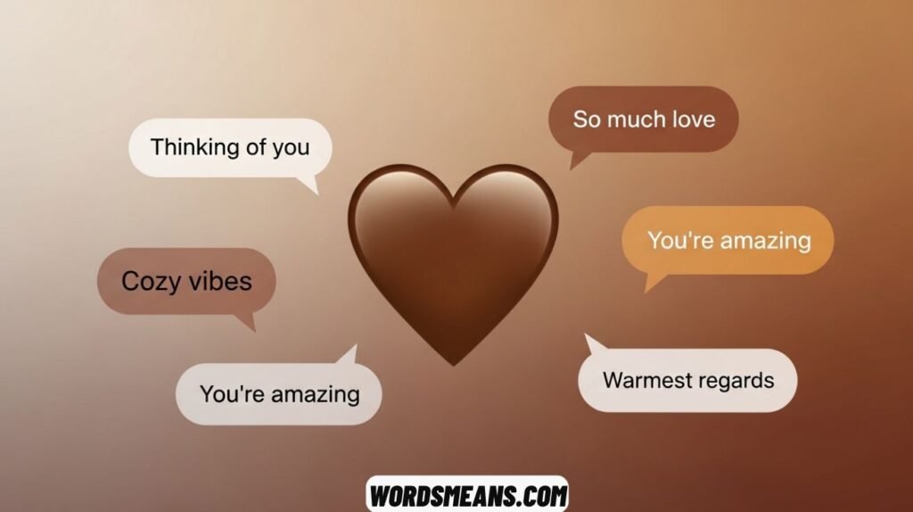 Brown Heart Emoji Meaning and Best Responses