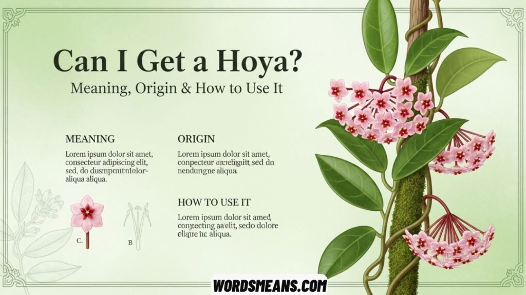 Can I Get a Hoya? Meaning