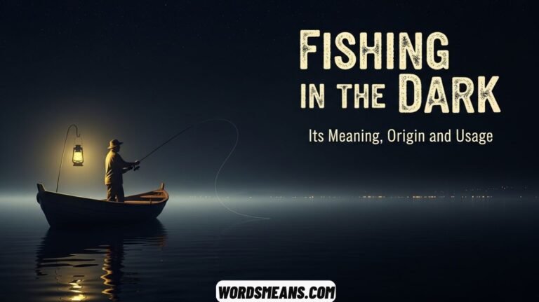 Fishing in the Dark – Its Meaning