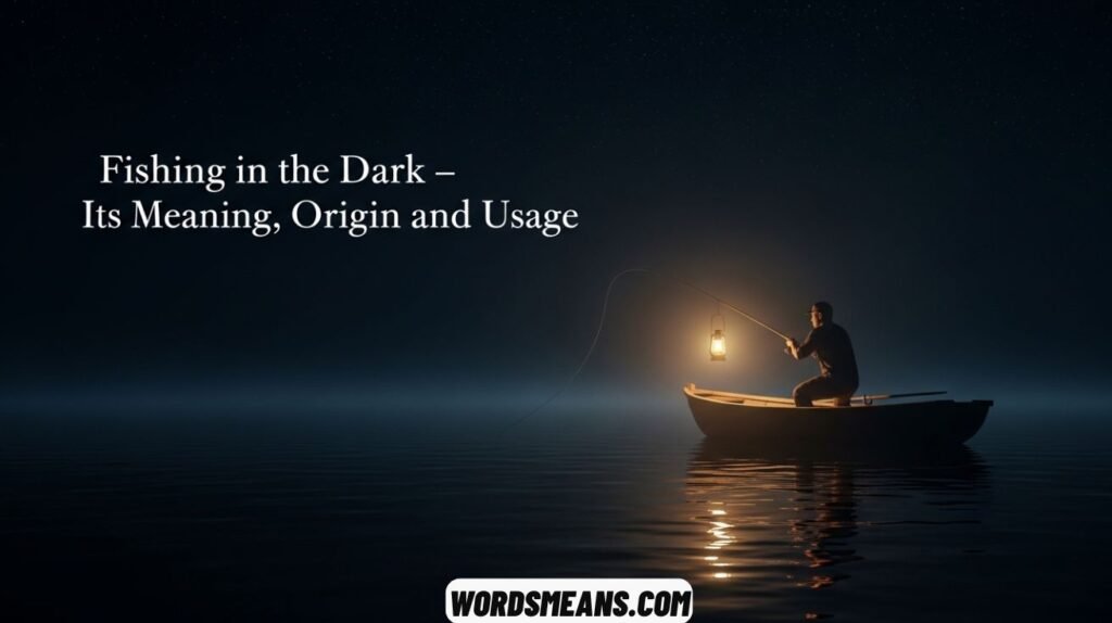 Fishing in the Dark – Its Meaning