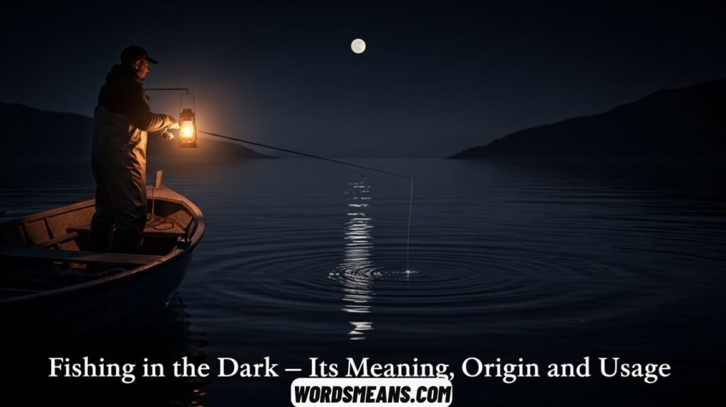 Fishing in the Dark – Its Meaning