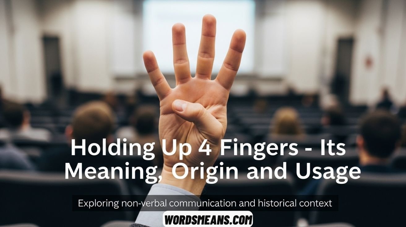 Holding Up 4 Fingers Its Meaning