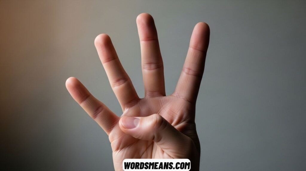 Holding Up 4 Fingers Its Meaning