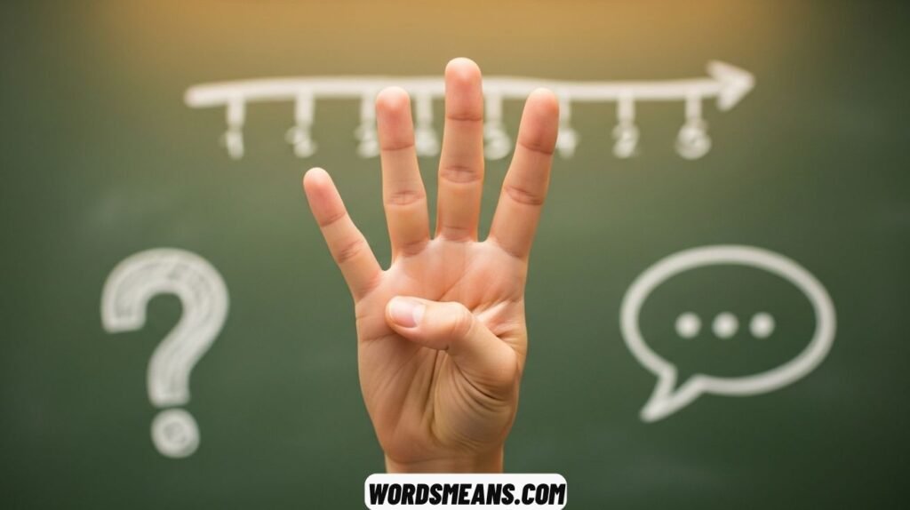 Holding Up 4 Fingers Its Meaning