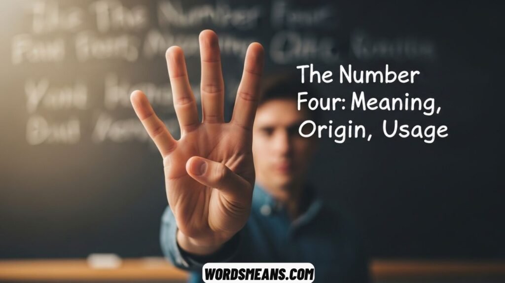 Holding Up 4 Fingers Its Meaning