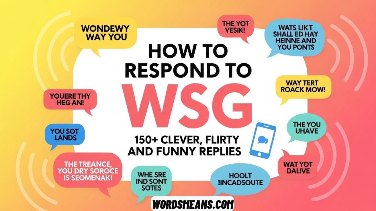 How to Respond to WSG : Clever, Flirty, and Funny Replies
