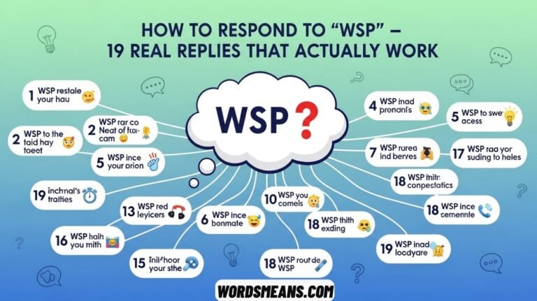 How to Respond to “WSP
