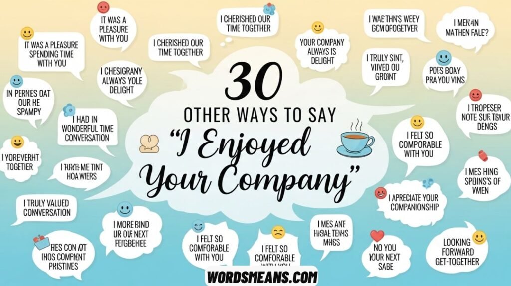 I Enjoyed Your Company