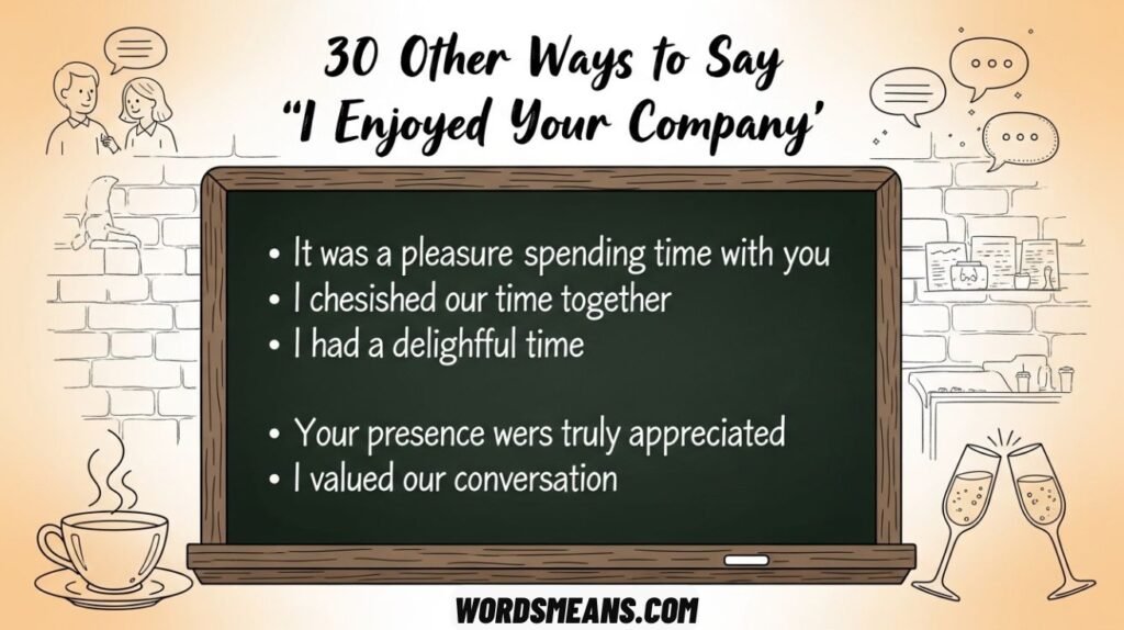 I Enjoyed Your Company