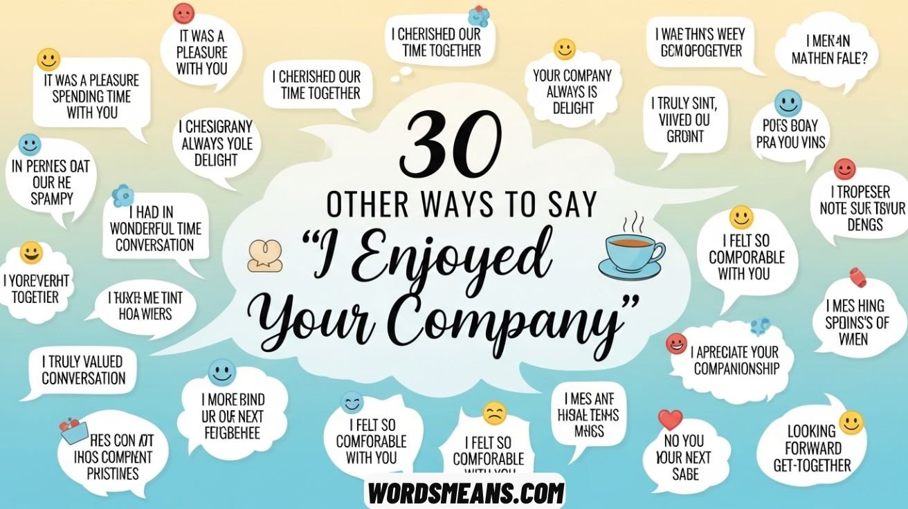 I Enjoyed Your Company