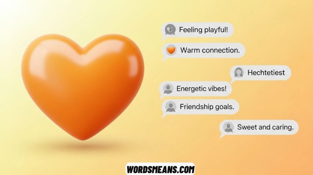 Orange Heart Emoji Meaning and Its Responses