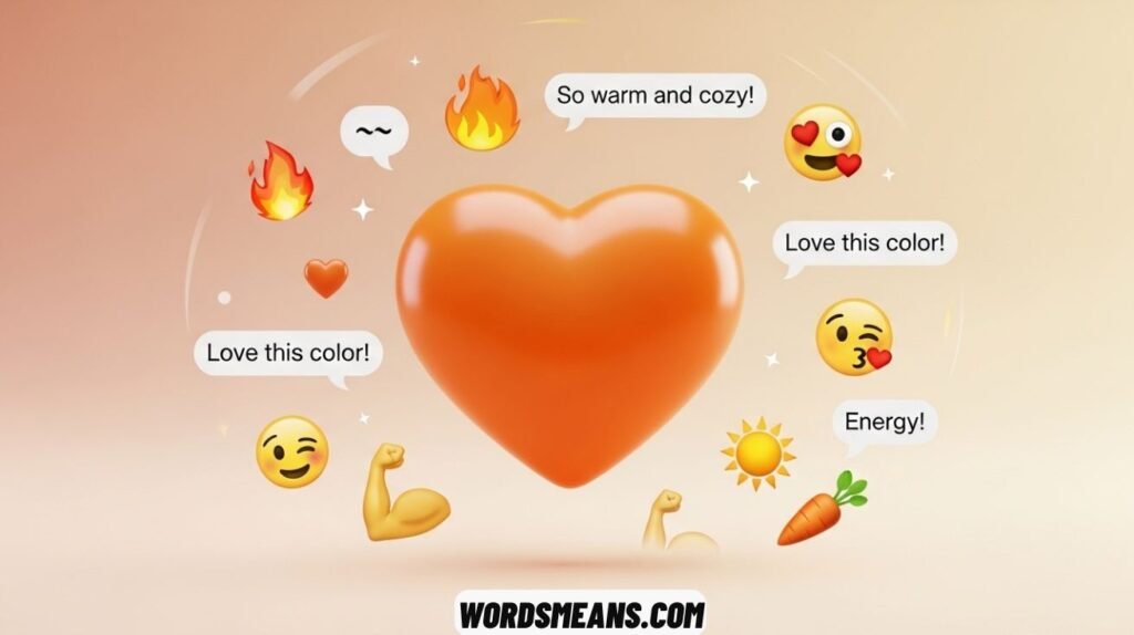 Orange Heart Emoji Meaning and Its Responses
