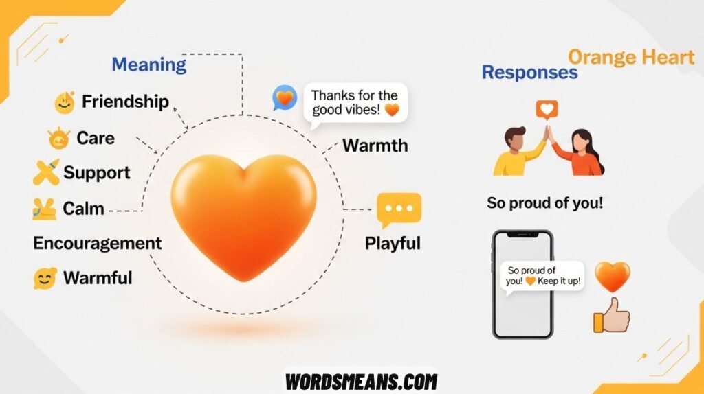 Orange Heart Emoji Meaning and Its Responses