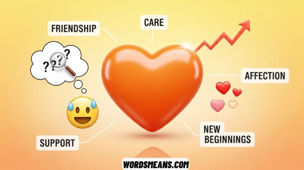 Orange Heart Emoji Meaning and Its Responses