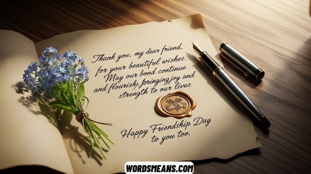 Perfect Reply to Happy Friendship Day Wishes