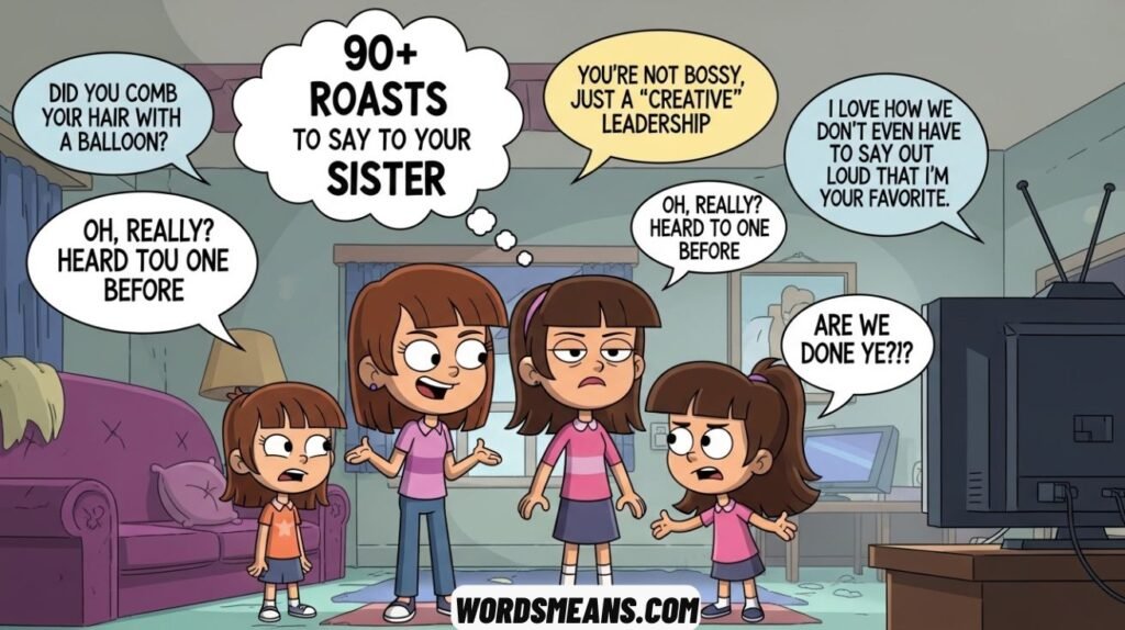Roasts to Say to Your Sister