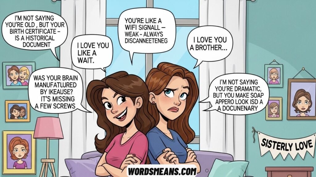 Roasts to Say to Your Sister