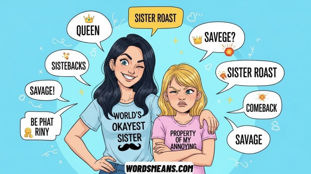 Roasts to Say to Your Sister