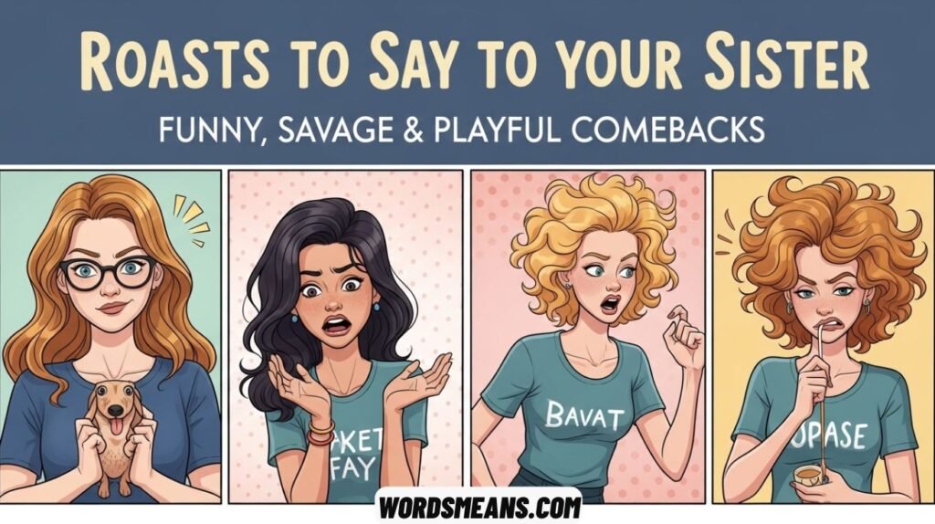 Roasts to Say to Your Sister