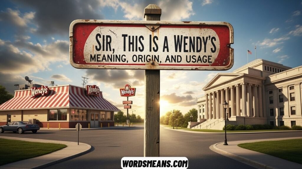 Sir This Is A Wendy’s – Its Meaning