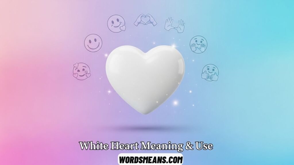 White Heart Emoji Meaning and When to Use